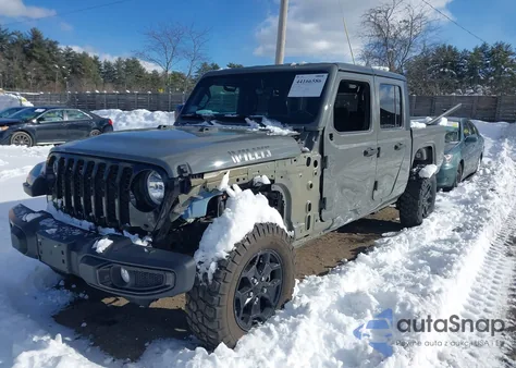 2021 Jeep Gladiator Willys 4X4 from USA, damaged, VIN 1C6HJTAG3ML557185